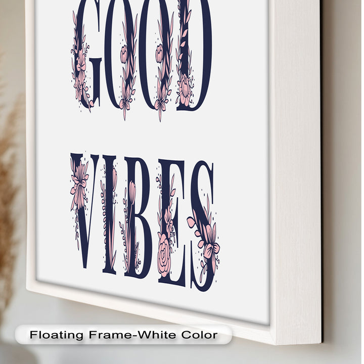 Gute Stimmung – Florale Typografie Ölgemälde