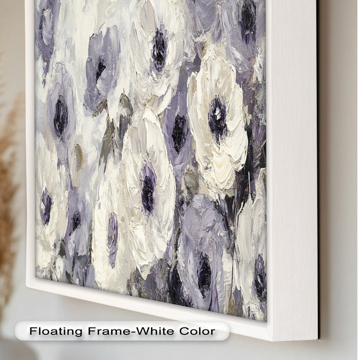 Cream and Lilac Petals - Flower Oil Painting