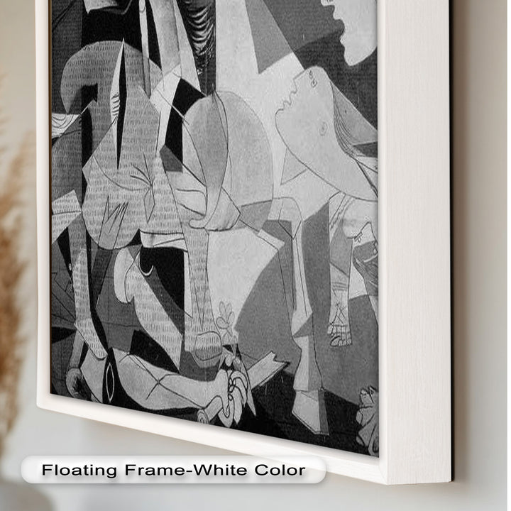Echoes of War – Black & White Cubist Masterpiece Oil Painting
