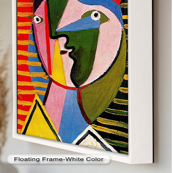 Vibrant Abstract Face – Cubist Oil Painting