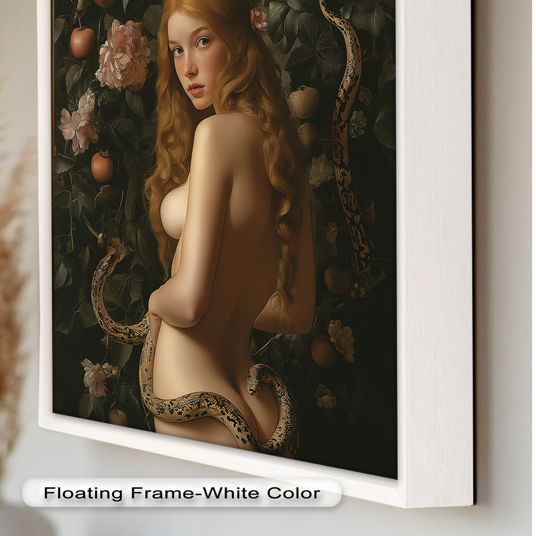 Eve in the Garden – Symbolic Temptation Mythology Oil Painting
