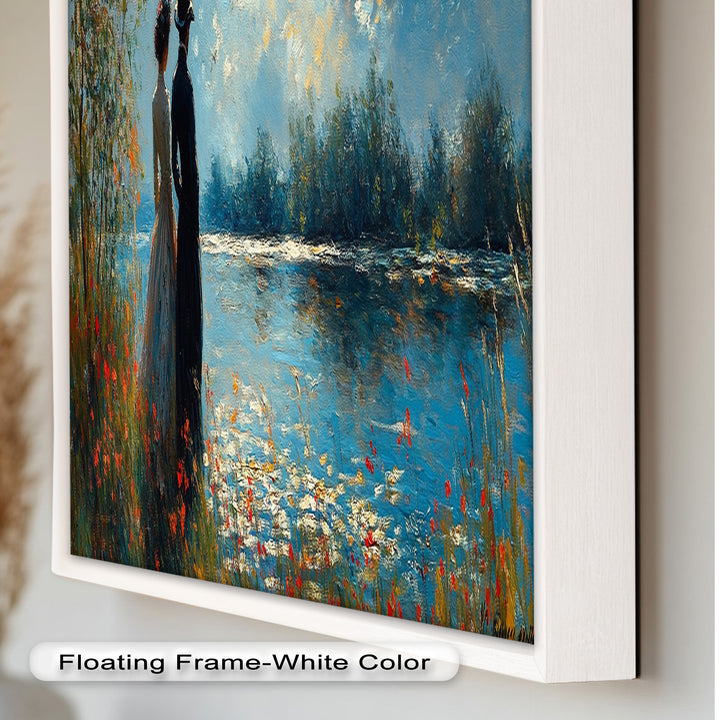 Romantic Riverside - Impressionist Oil Painting
