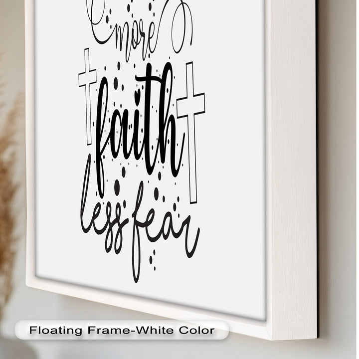More Faith Less Fear – Christian Bible Oil Painting
