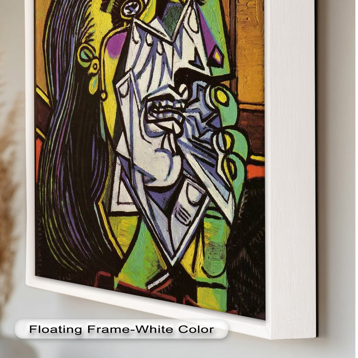Woman Weeping in Red Hat – Emotional Cubist Expression Picasso Oil Painting