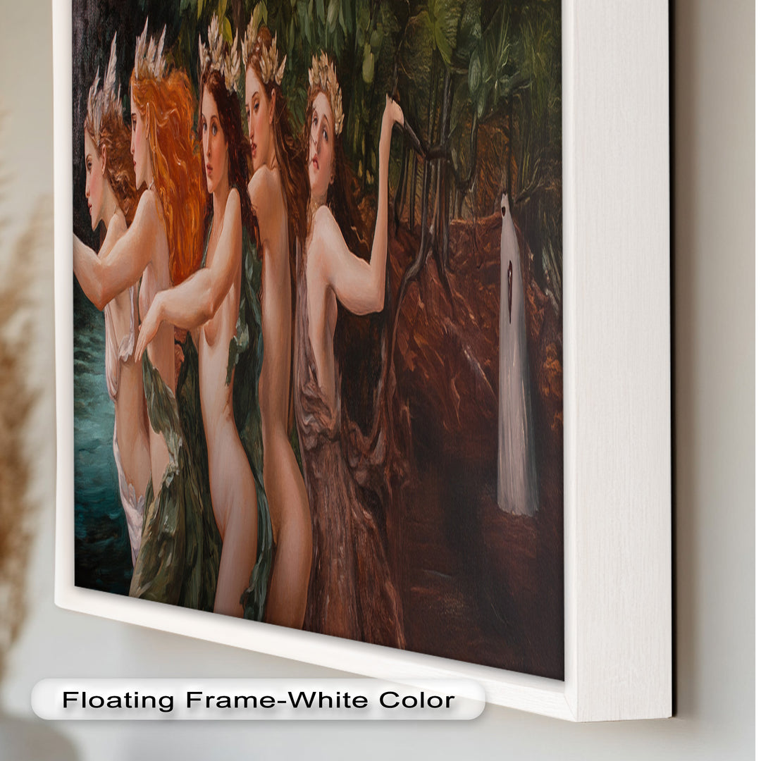 The Enchanted Procession – Mythological Forest Nymphs Oil Painting