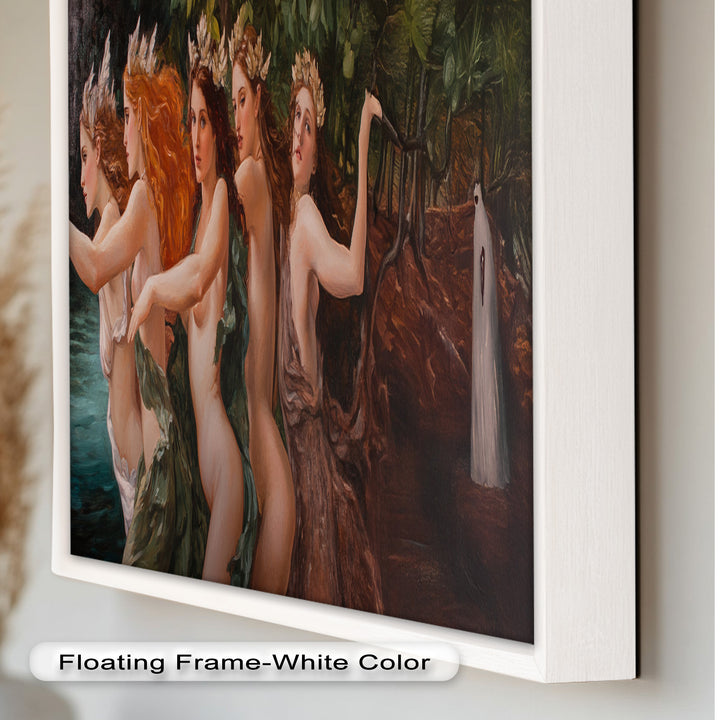 The Enchanted Procession – Mythological Forest Nymphs Oil Painting