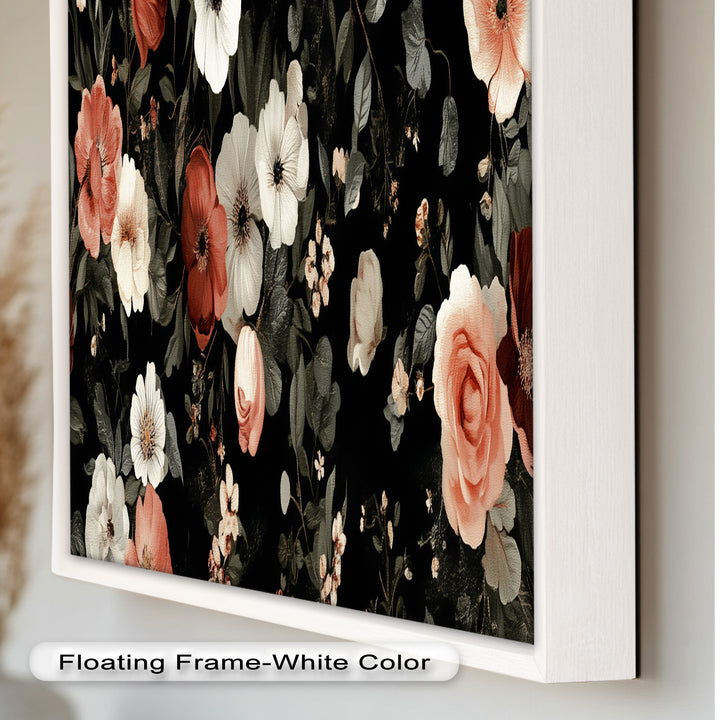 Vintage Rose Garden Wall Art – Floral Oil Painting