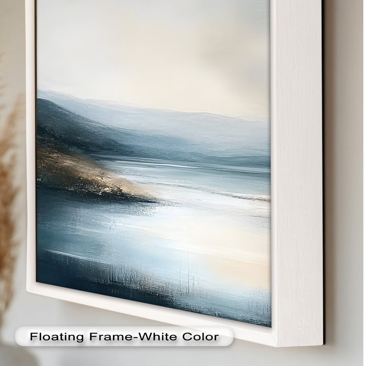 Nature Wall Art-Minimalist Lake Landscape Oil Painting