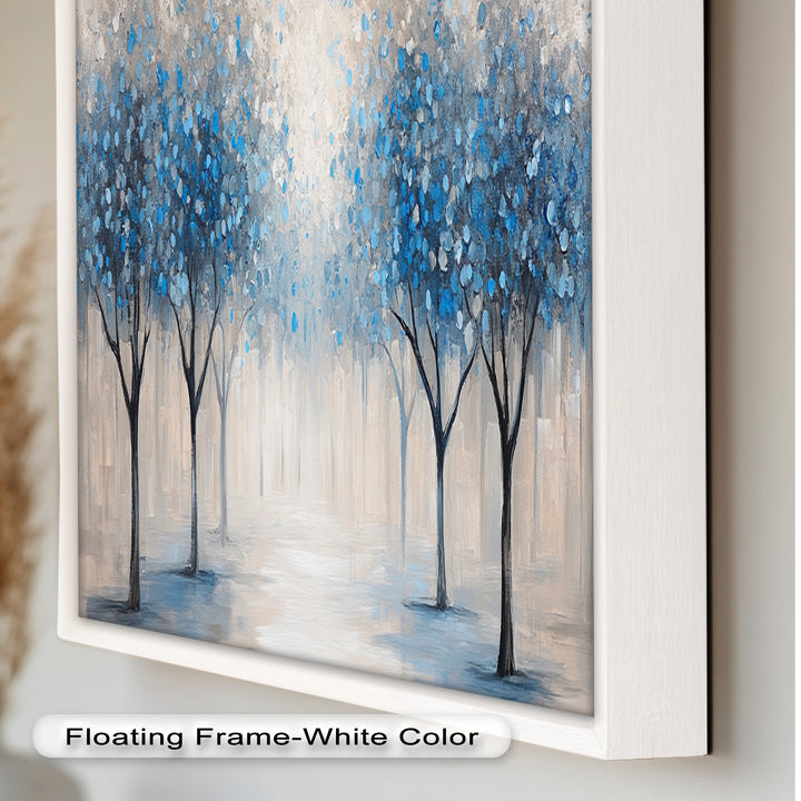 Blue Blossom Trees Wall Art – Floral Oil Painting