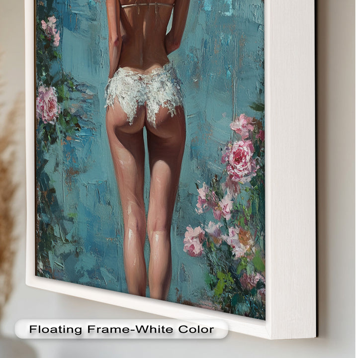 Floral Reverie – Dreamlike Summer Nude Oil Painting
