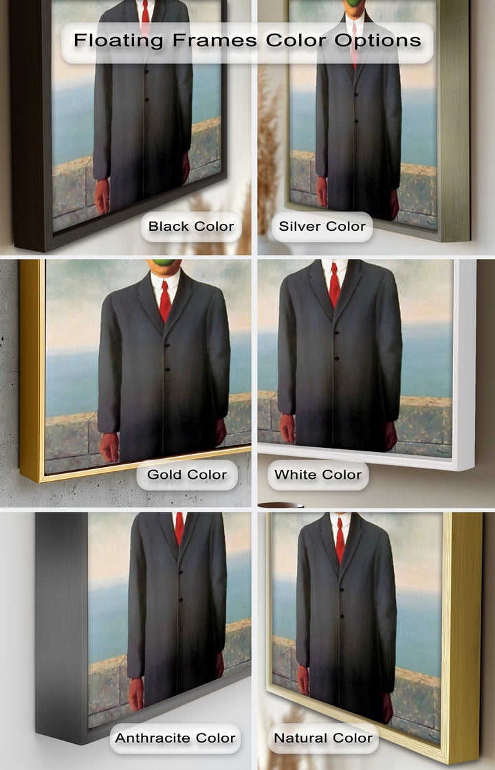 The Apple Enigma – Surrealist Gentleman Oil Painting