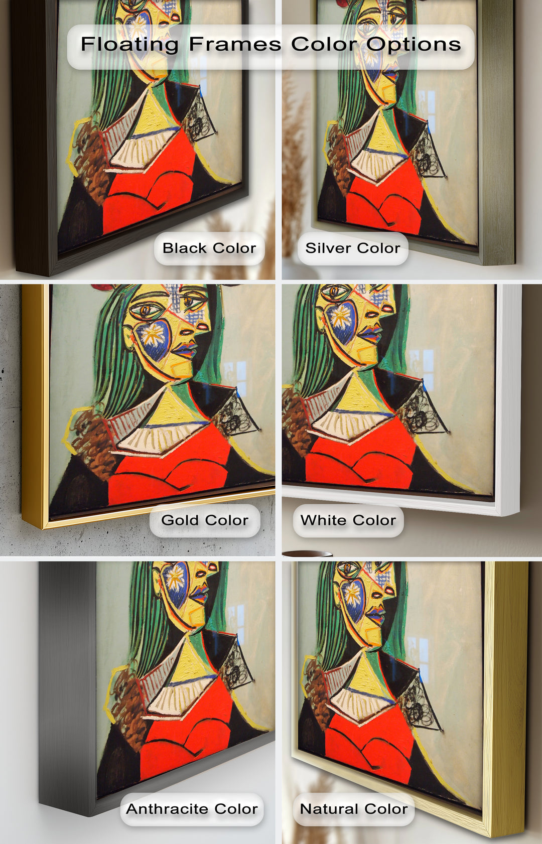 Solar Veil – Cubist Portrait of a Woman in Red Hat Oil Painting