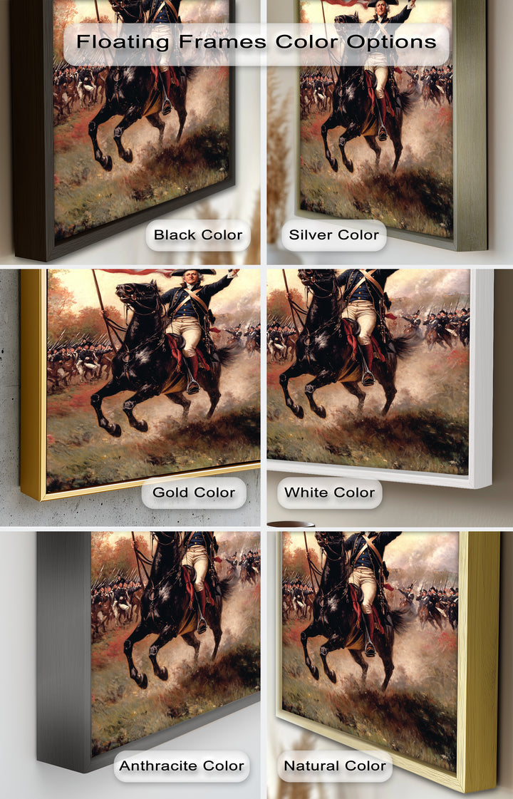 Charge of Freedom – Revolutionary Commander Oil Painting