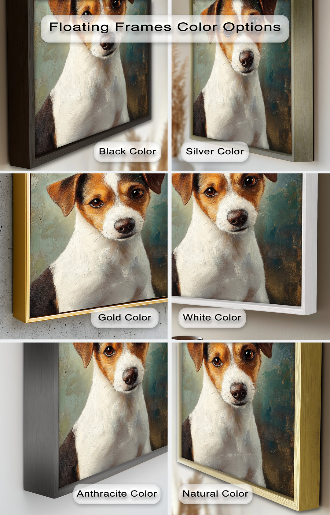 Jack Russell Portrait mit seelenvollem Blick - Tierölgemälde