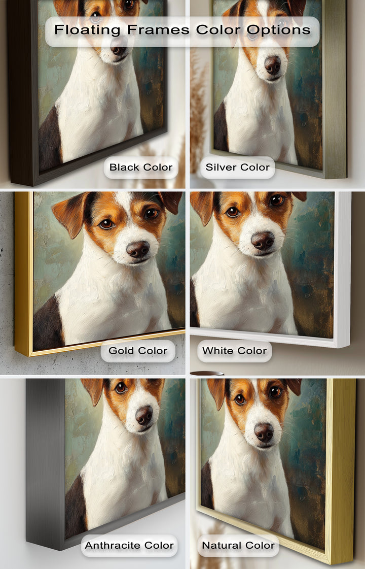 Jack Russell Portrait mit seelenvollem Blick - Tierölgemälde