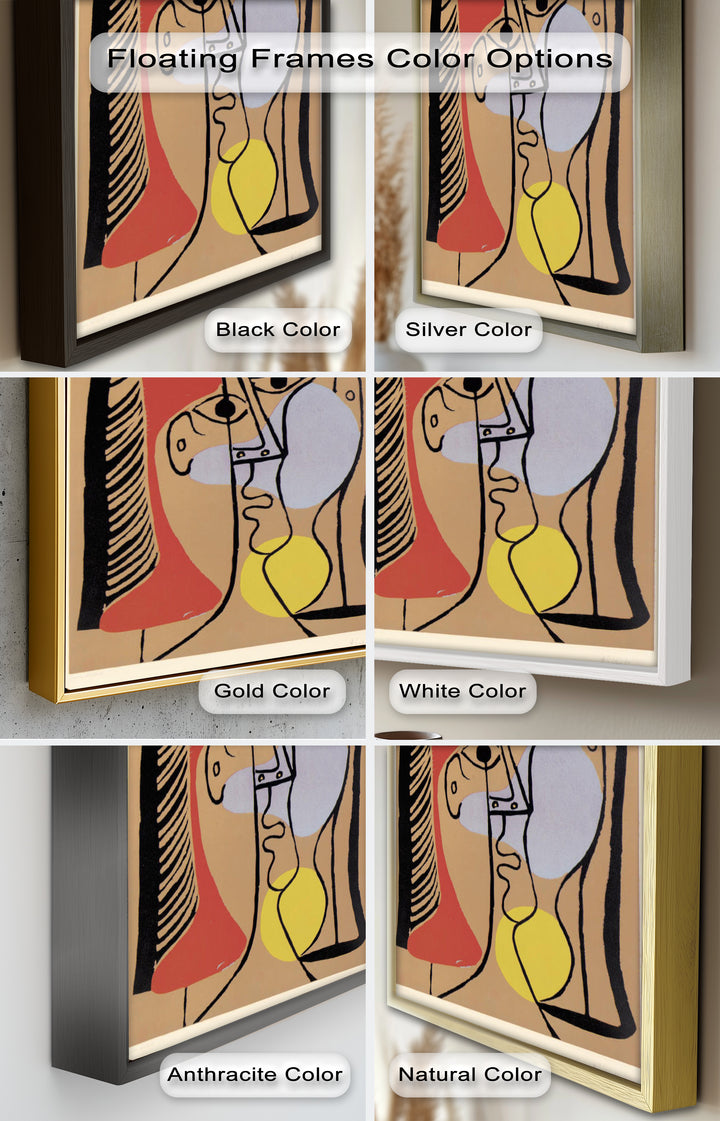 Geometric Gaze – Abstract Dual-Faced Portrait Picasso Oil Painting