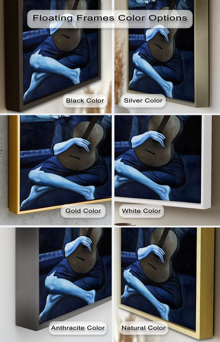 Melancholy Strings – Blue Period Picasso Oil Painting