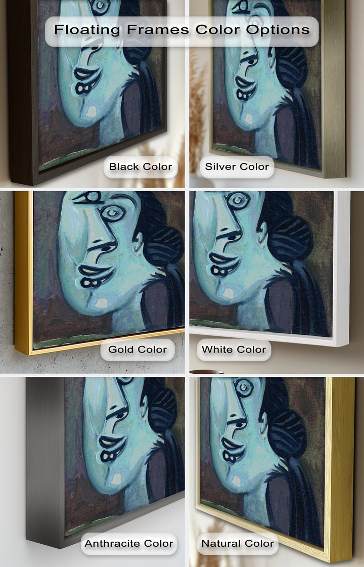 Twilight Gaze – Surreal Blue Picasso Oil Painting