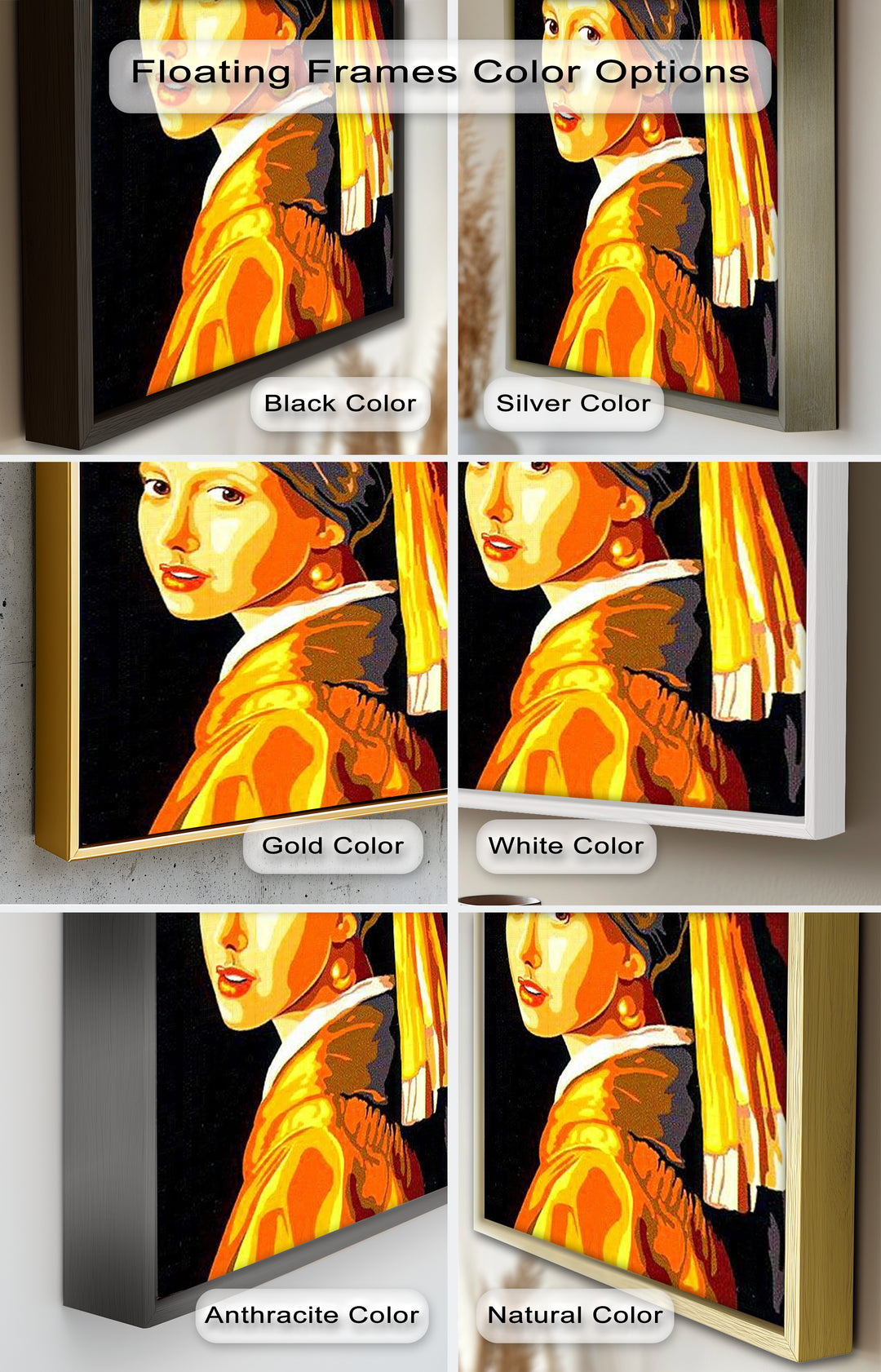 Modern Rendition of Girl with a Pearl Earring - Renaissance Oil Painting
