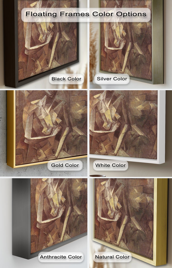 Geometric Nude Study Wall Art – Cubist Oil Painting