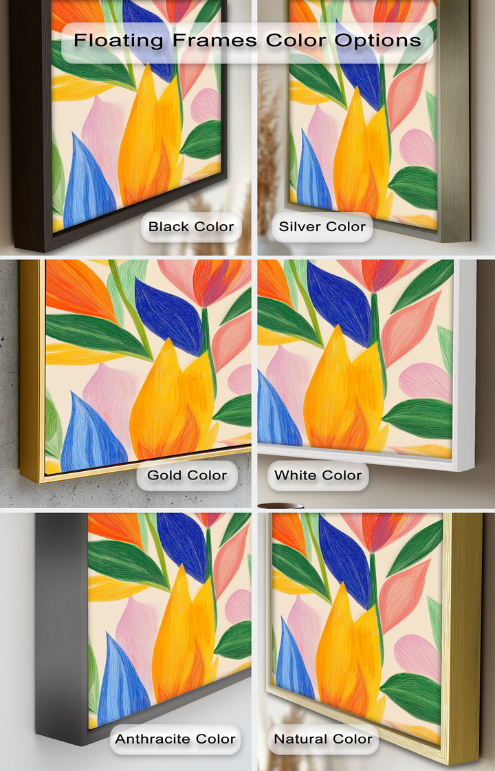 Whimsical Garden – Abstract Botanical Oil Painting