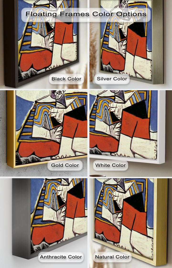 Abstract Man with Cap Wall Art – Cubist Oil Painting