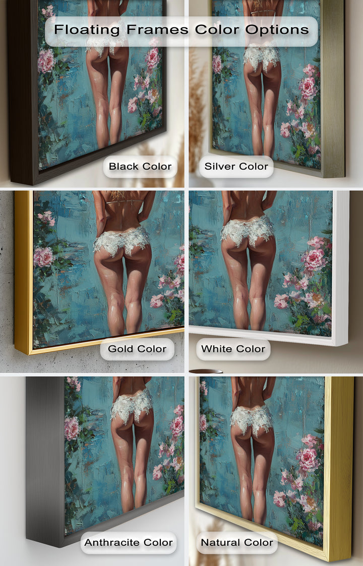 Floral Reverie – Dreamlike Summer Nude Oil Painting