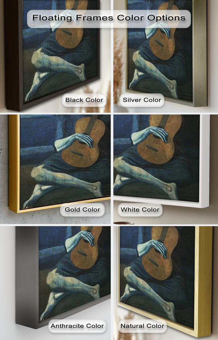 The Old Guitarist – Blue Period Melancholy Oil Painting