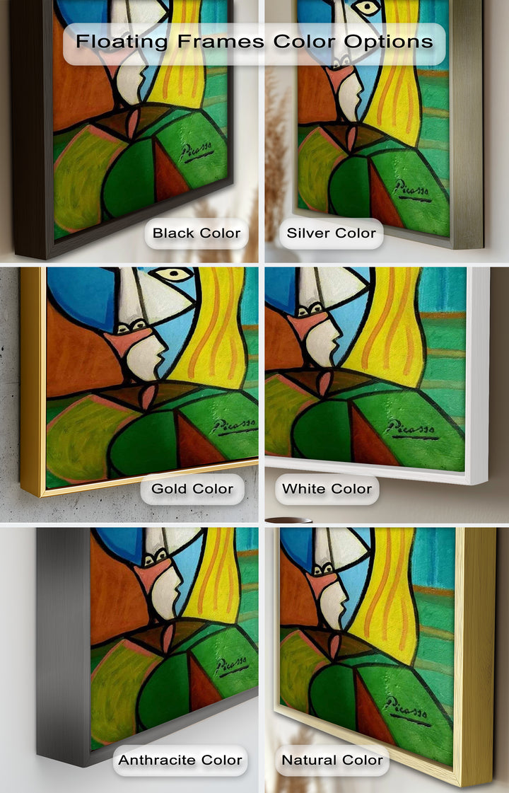 Golden Gaze – Cubist Woman in Hat Picasso Oil Painting