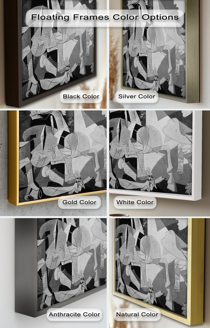 Echoes of War – Black & White Cubist Masterpiece Oil Painting