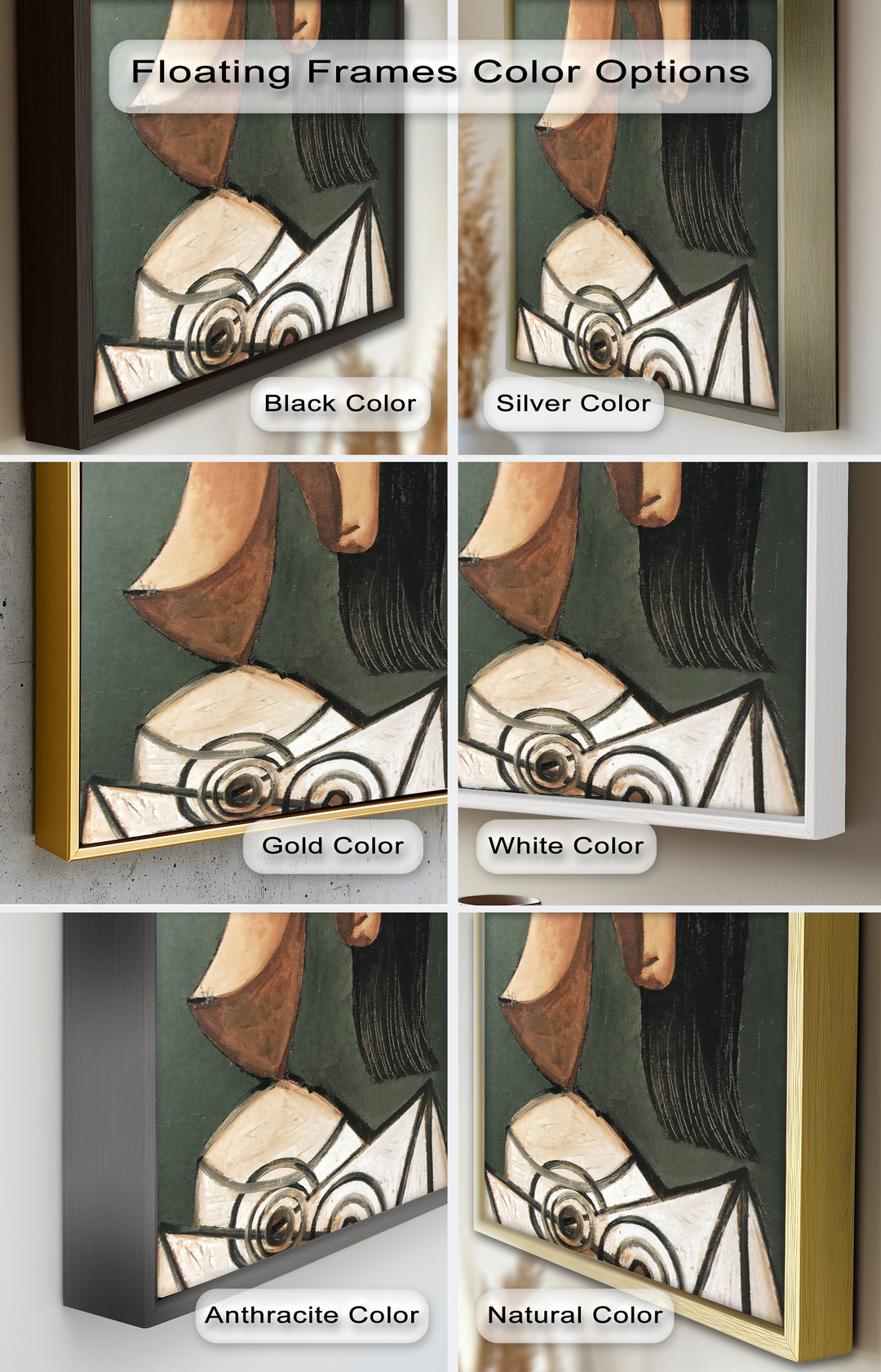 Woman with Curved Nose – Abstract Cubist Picasso Oil Painting