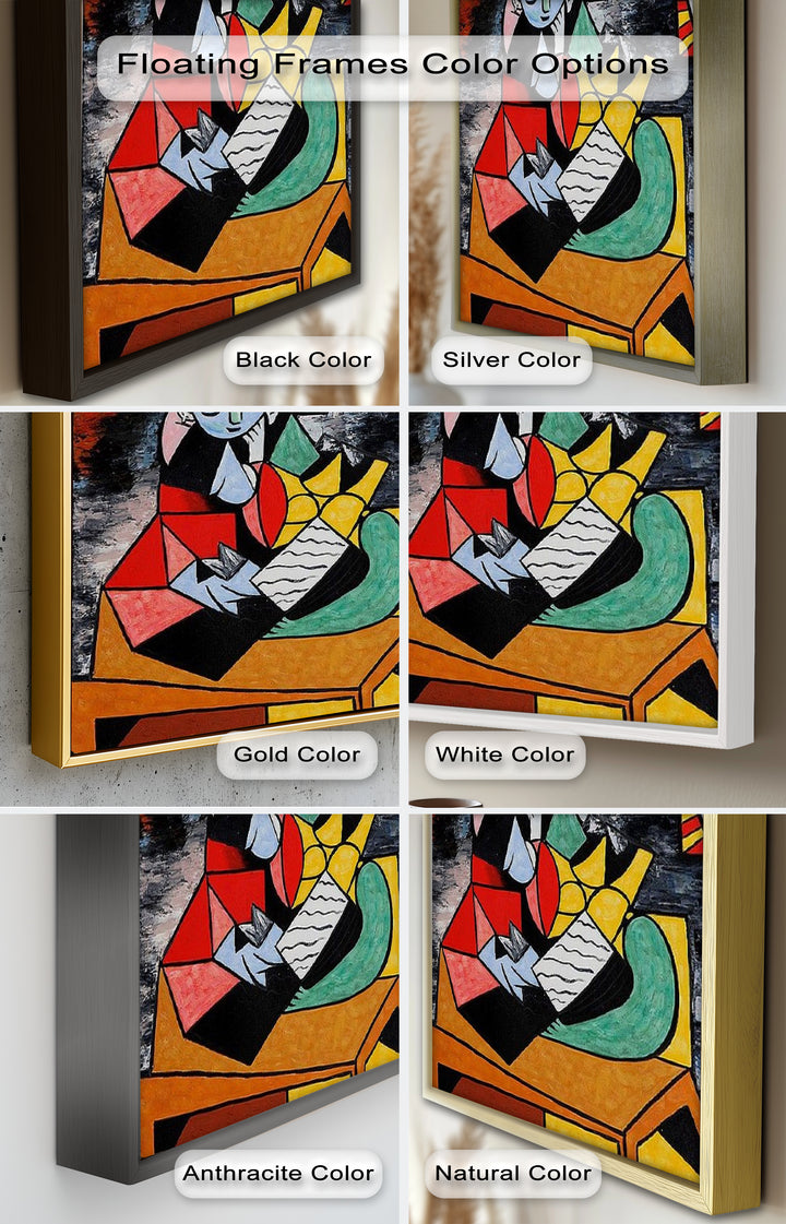 Harmony in Color – Embracing Couple Picasso Style Oil Painting