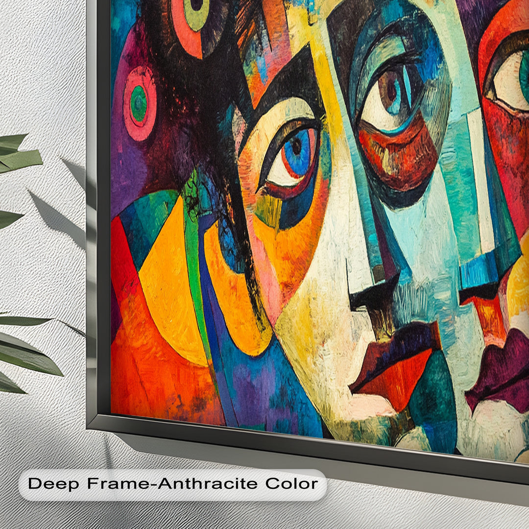 Fragmented Reflections – Abstract Oil Painting
