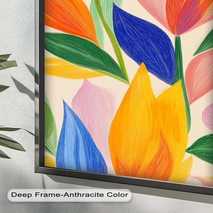 Whimsical Garden – Abstract Botanical Oil Painting