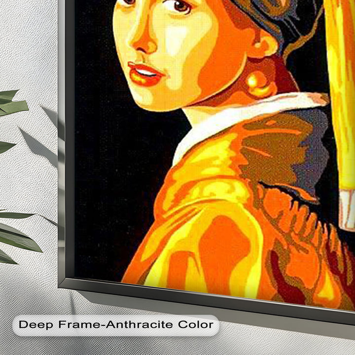 Modern Rendition of Girl with a Pearl Earring - Renaissance Oil Painting
