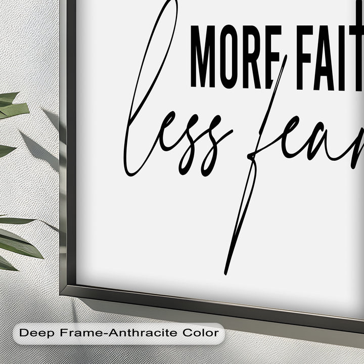 More Faith, Less Fear – Motivational Oil Painting