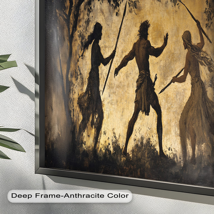 Prozess durch Schatten - Mythologie Ölgemälde