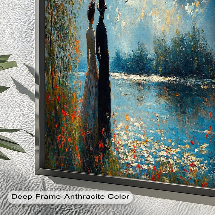 Romantic Riverside - Impressionist Oil Painting