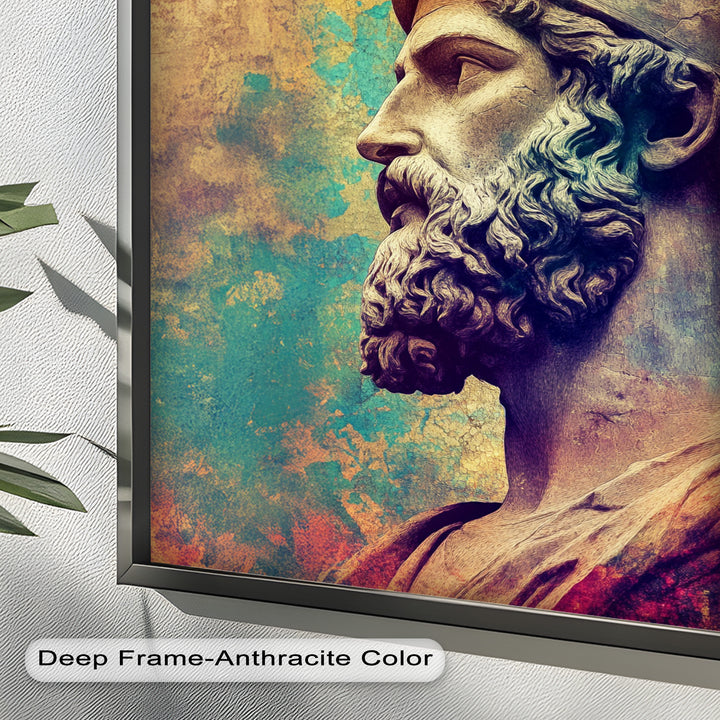 Greek Hero Bust - Mythology Oil Painting