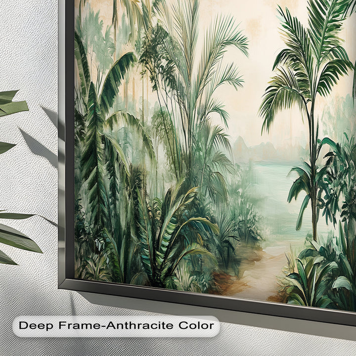 Tropical Garden Escape – Lush Jungle Oil Painting