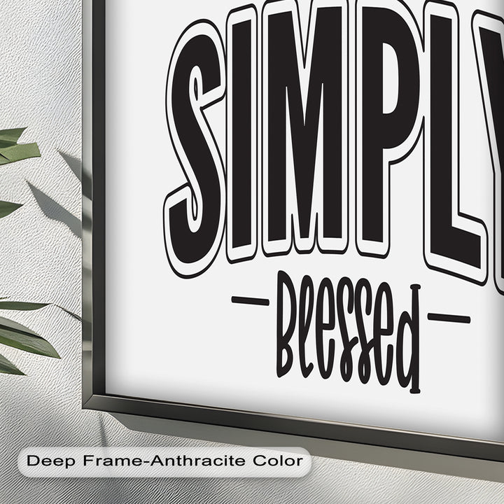Simply Blessed – Christian Typography Oil Painting