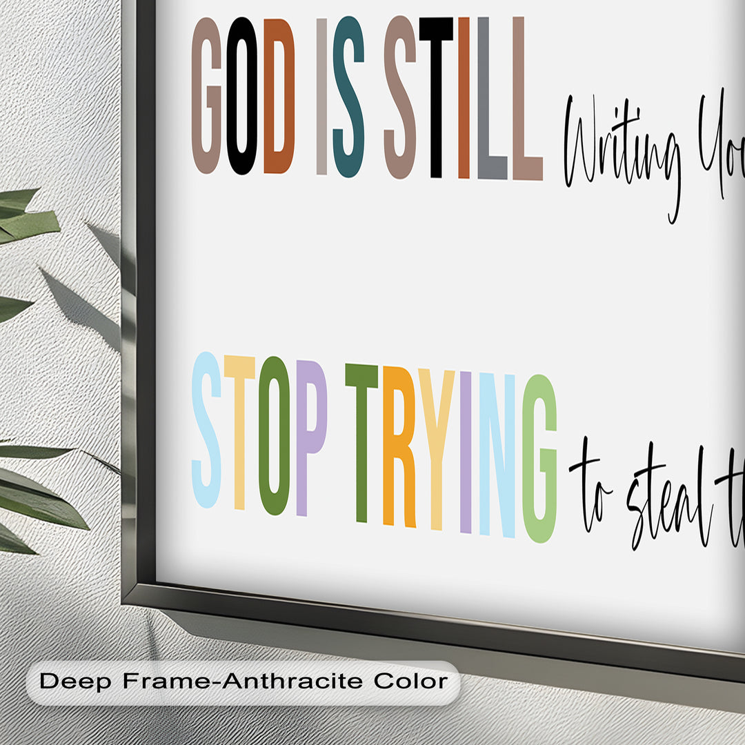 God Is Still Writing – Christian Oil Painting