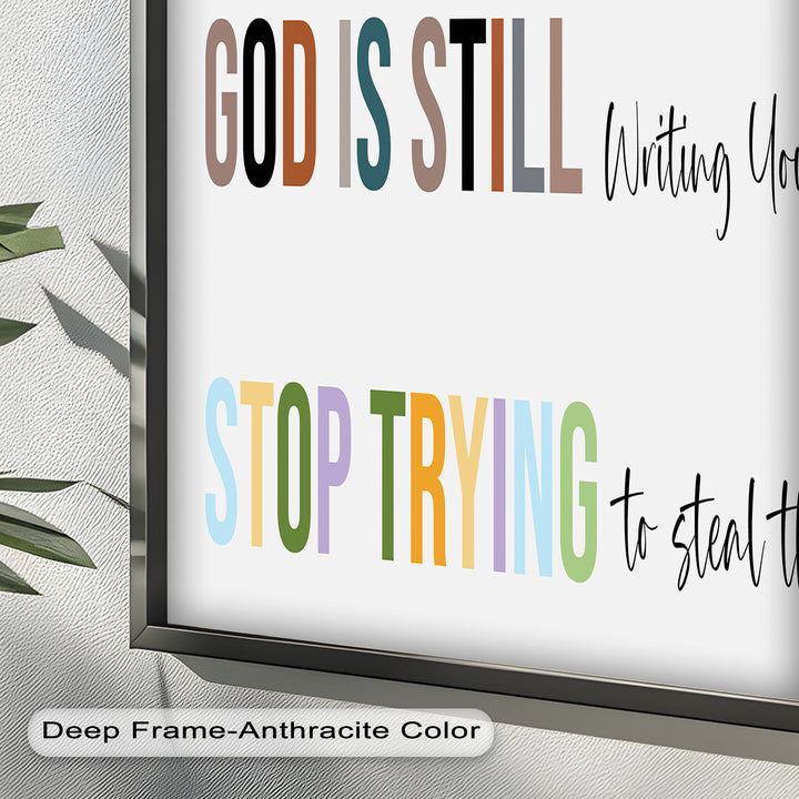 God Is Still Writing – Christian Oil Painting