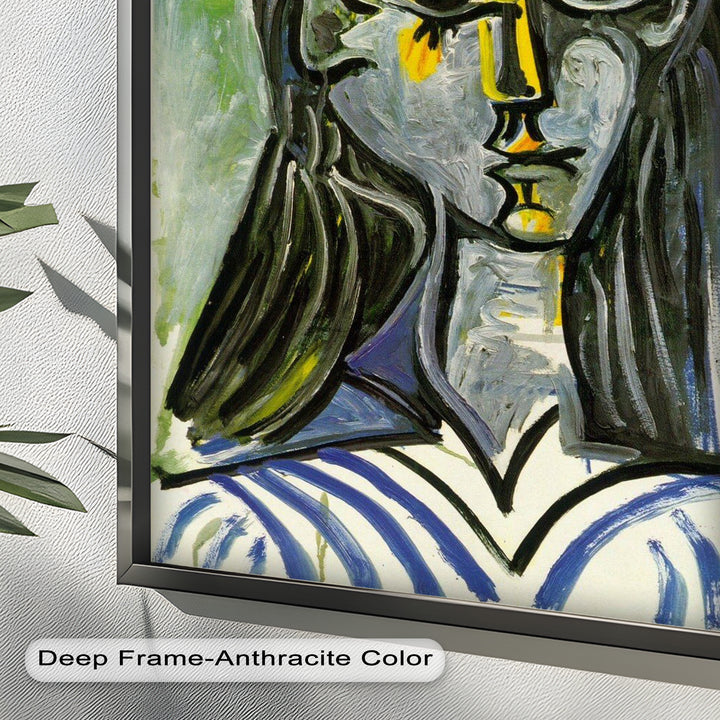 Woman in Rose Hat – Expressive Cubist Portrait Picasso Oil Painting