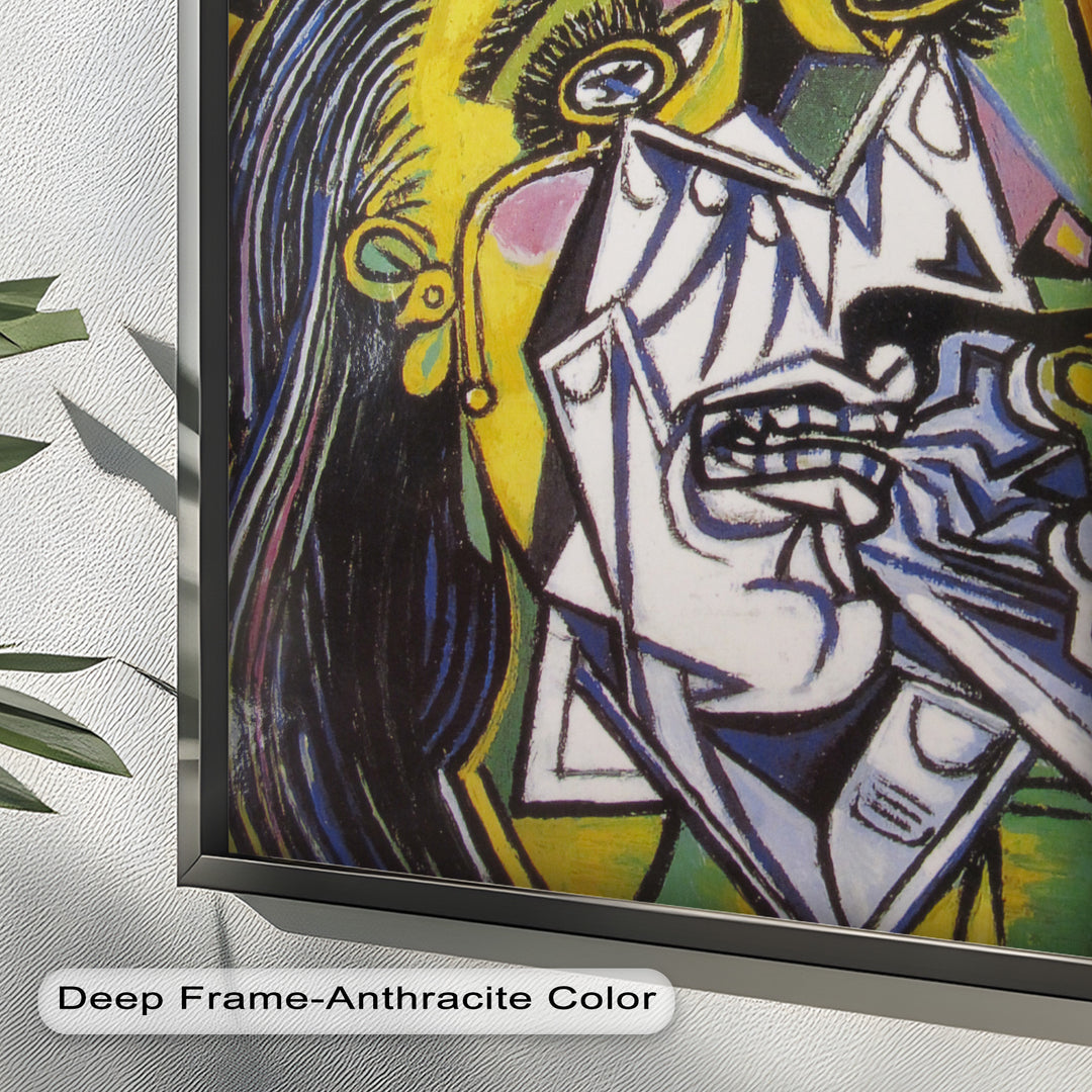 Schreie in Farbe – Emotionales expressionistisches kubistisches Ölgemälde