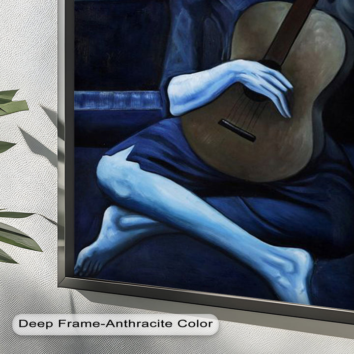 Melancholy Strings – Blue Period Picasso Oil Painting
