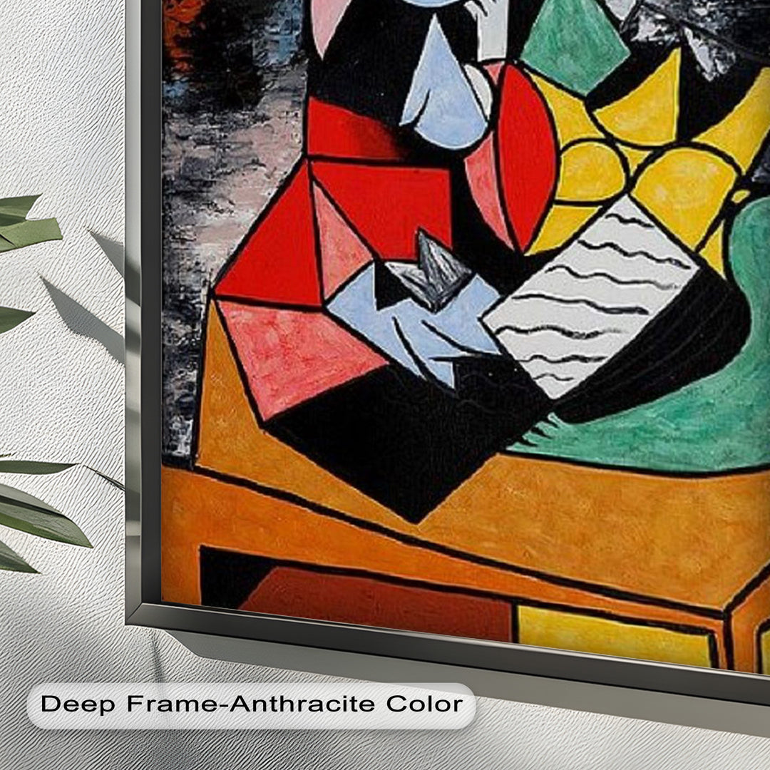 Harmony in Color – Embracing Couple Picasso Style Oil Painting
