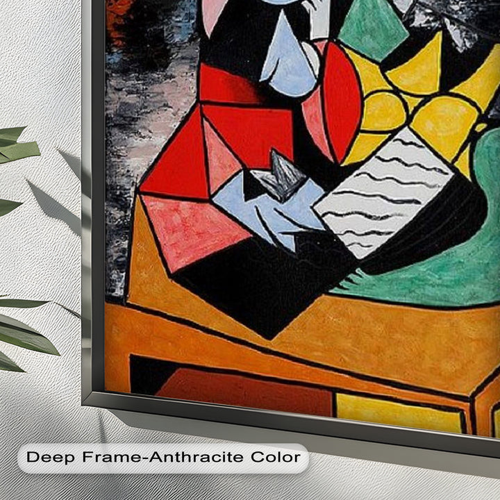 Harmony in Color – Embracing Couple Picasso Style Oil Painting