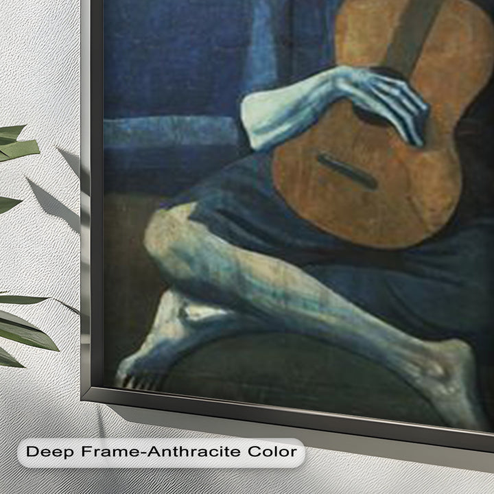 The Old Guitarist – Blue Period Melancholy Oil Painting