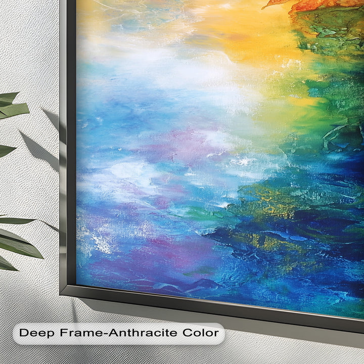 Celestial Vortex – Dreamlike Color Fade Abstract Oil Painting